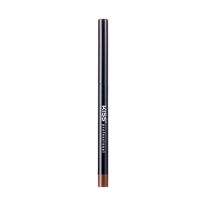 KISS NEW YORK Pro Intense Gel Eyeliner with Built-In Sharpener, Waterproof, Smudge-Proof, Long Lasting Gel Eyeliner Pencil (Brown)