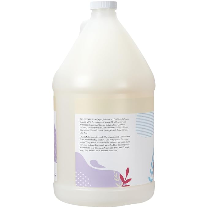 Ginger Lily Farms Botanicals Moisturizing Shampoo for All Hair Types, 100% Vegan & Cruelty-Free, Fragrance Free, 1 Gallon (128 fl oz) Refill