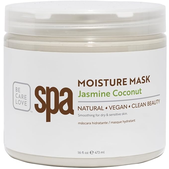 BCL Spa Jasmine Coconut Moisture Mask, hand mask, foot mask, body mask, shea butter, Argan & Olive oils, Kelp & Aloe Vera skin care spa treatment for women at home or professional spa 16 fl oz