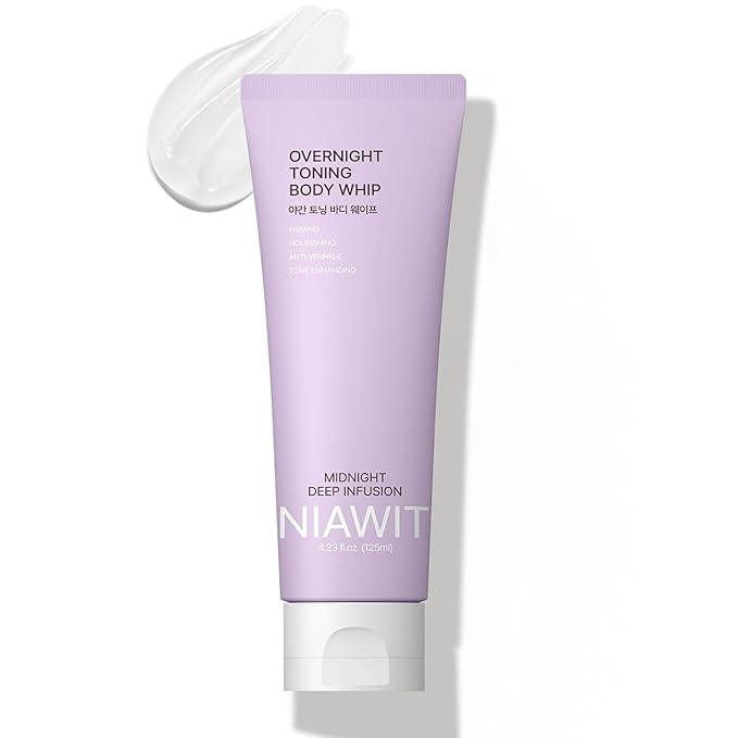 Overnight Toning Body Whip for Loose Skin & Cellulite – Firming and Tightening Body Cream for Arms, Thighs & Belly, Hydrating Anti-Wrinkle Moisturizer | Targets Crepey Skin While You Sleep