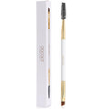Docolor Eyebrow Brush Duo Eyebrow Spoolie Professional Angled Eye Brow Brush Perfect for Lining and Shaping Brows, Spoolie for Brows or Lashes White