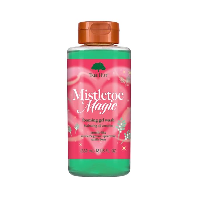 Tree Hut Mistletoe Magic Wash, Gently Cleanses and Leaves Skin Looking Fresh and Radiant, Body Wash, Limited Edition Holiday, 18 Fl Oz
