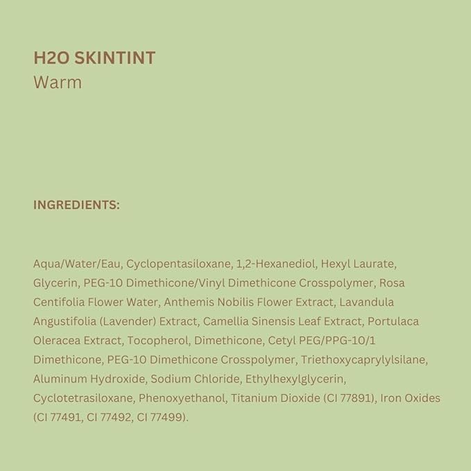 Pixi H2O SkinTint | Tinted Face Gel Moisturizer | Lightweight Hydrating Coverage with Hyaluronic Acid | Evens Skin Tone & Reduces Redness | Oil-Free Dewy Finish | Warm | 1.2 fl oz