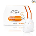Bano Vita Genic Jelly Face Glowing Mask 10EA – Hydrating Sheet Mask for Sensitive Skin, Korean Glass Skin Care with Vitamin C, Biotin & Niacinamide, Fragrance-Free, Pack of 2