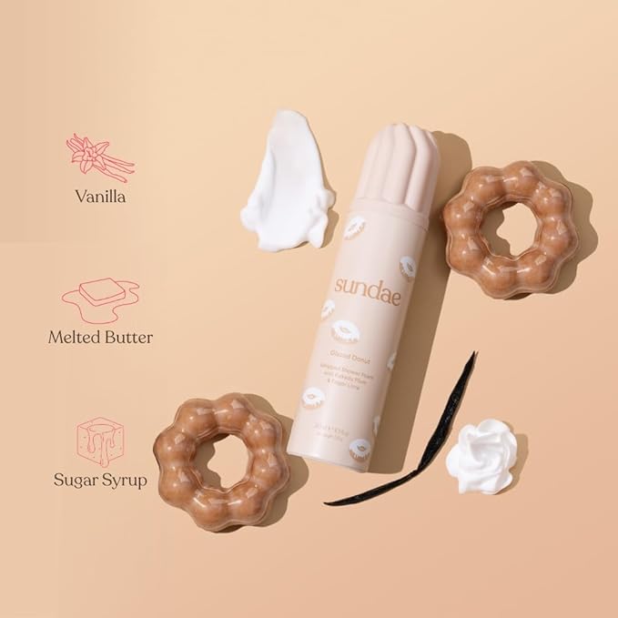 sundae Whipped Shower Foam Glazed Donut Foaming Body Wash with Kakadu Plum & Finger Lime 8.9 fl oz, 265ml