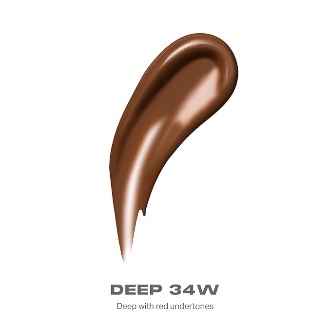 Morphe Lightform Dewy Foundation - Extended Hydration Foundation Makeup with a Lasting, Natural Radiant Finish - Long-Wearing Formula with Buildable, Medium Coverage - Deep 34W (1.01 fl oz)
