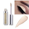 Glitter Liquid Eyeshadow, Metallic Glitter Shimmer Sparkling Eye Shadow, Long Lasting Waterproof High Pigments Sparkle Eye Makeup Kit, Metals Gloss Eyeliner Pen(Gold Cream)
