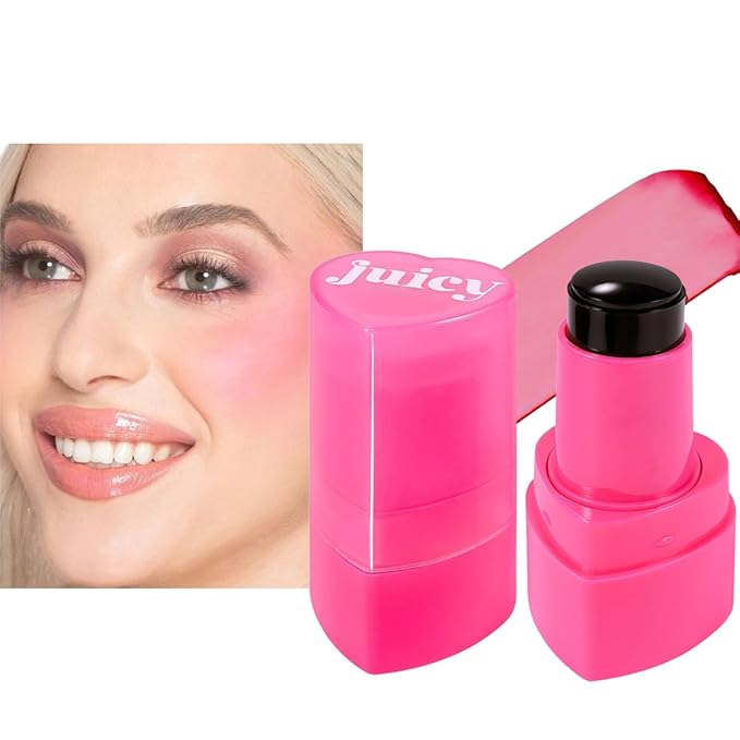 Multi-Use Cooling Water Jelly Blush, Juicy Love Blush, 3-In-1 Cheek Tint & Eyeshadow & Lip Tinted, Long-Lasting Moisture Creates A Moist Watercolor Effect-1,000+ Swipes Per Stick (#09)