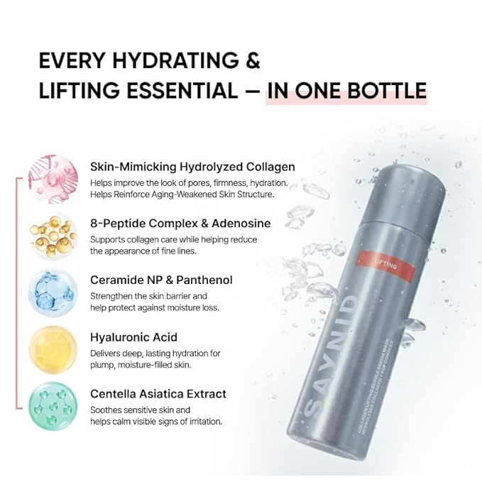 Collagen Lifting CO2 Bubble Serum Mask | Fast-Absorbing Bubble Texture | Firming & Instant Lifting | Lightweight High Moisture Korean Skincare, 60ml / 2.02 fl.oz