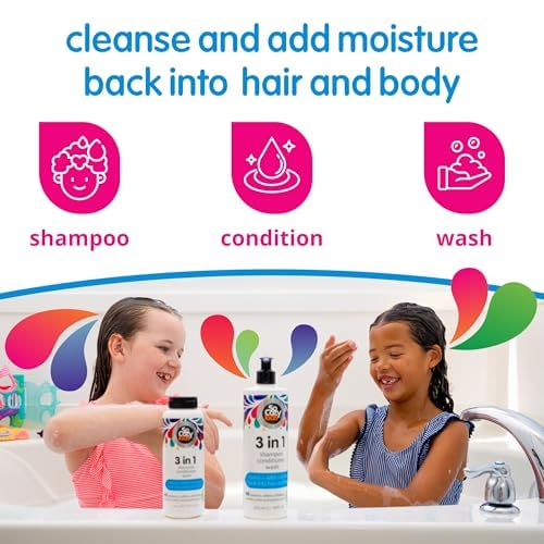 SO COZY Kids 3-in-1 Shampoo, Conditioner & Body Wash - All in 1 Shower & Bath Shampoo, Conditioner & Soap Combo - Cleanses & Moisturizes w/No Parabens, Sulfates, Synthetic Colors or Dyes (10.5 fl oz)