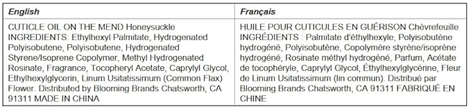 Blossom Cuticle Oil Pen for Nails, On the Mend Scented Travel Nail Oil for Growth and Strength, Infused with Real Flowers 0.34oz, Honeysuckle