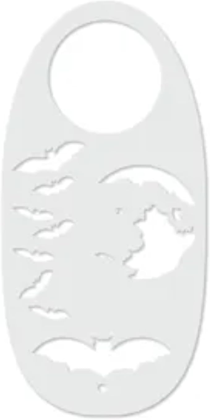Stencil1FX - Bats and Moon Eye Makeup Stencil - for Costumes, Dress Up, Halloween, Cosplay, Face Painting, Raves, Festivals, Parades, Parties