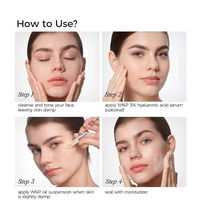 WNP collagen &4D hyaluronic acid Serum Anti Aging,Oil-Suspension Serum|Barrier repair Firming Emergency Repair|WaterOilBalance| Single-Use Vials Skincare for Sensitiveskin 30pcs
