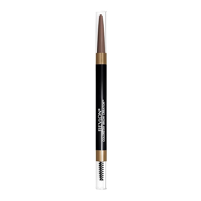 Revlon Eyebrow Pencil & Powder, ColorStay Brow Creator 2-in-1 Eye Makeup with Spoolie, Longwearing with Precision Tip, 635 Medium Brown, 0.23 Oz