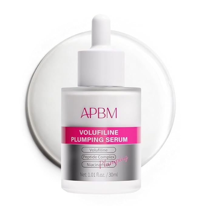 APBM Volufiline Plumping Serum for Face | 5% Volufiline + 3% Niacinamide + 1% Multi-Peptide | Visible Volume for Under-Eye & Smile Lines | For Fuller, Radiant-Looking Skin, Boost Collagen | 1.01 fl oz