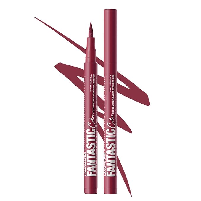 Liquid Eyeliner Pen with Ultra Fine Felt Tip - Matte Burgundy, Waterproof, Smudge Proof & Quick Drying for Long Lasting Wear (06#)