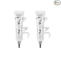 LOKFAR 2 Pack Matte Eyeshadow Primer for Oily Lids White Eyeshadow No Crease Eye Primer Makeup Eyeshadow Base Waterproof & Smudge-proof & Long Lasting Cream Liquid Eye-shadow for All Shadows (Set A)