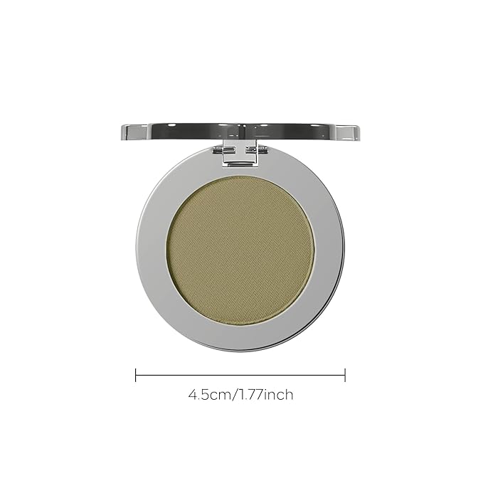 KYDA Khaki Matte Eyeshadow Single, Earthy Yellow Eyeshadow Compact, Ultra-fine Lightweight, Crease-proof High Pigmented Formula, Matte Mini Eyes Makeup, #105 Khaki Yellow