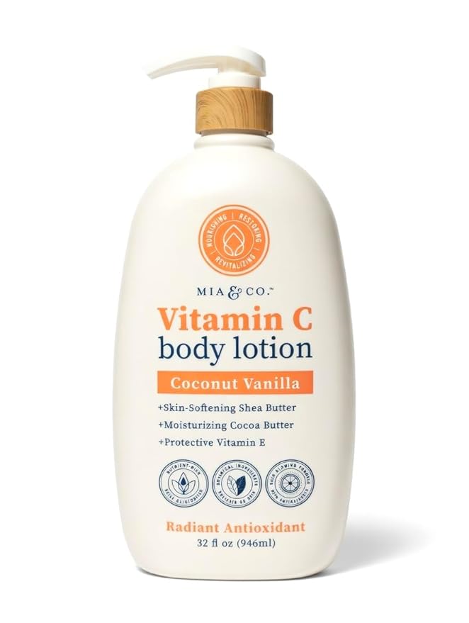 Vitamin C Body Lotion, Coconut Vanilla, with Shea Butter, Cocoa Butter & Vitamin E, 32 fl oz