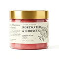 Nature Skin Shop Rosewater & Hibiscus Whipped Ritual Polish – Brightening & Hydrating Exfoliating Body Scrub, 8oz