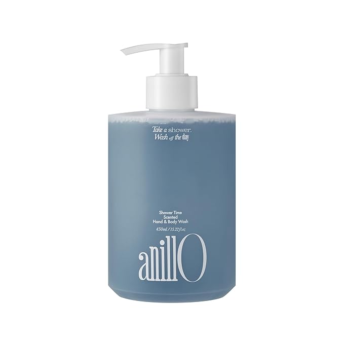 ANILLO Shower Time Scented Body Wash - Vegan Hand & Body Cleanser with Ceramide & Botanical Oils, Blue Agave Scent, Free from Paraben, Sulfate, Silicone, 15.22 fl.oz