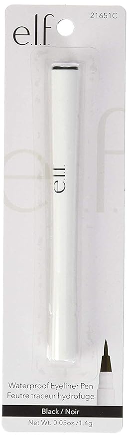 e.l.f. Eyeliner Pen with FeltTip Applicator, Black, 0.05 Fl Oz (Pack of 2)