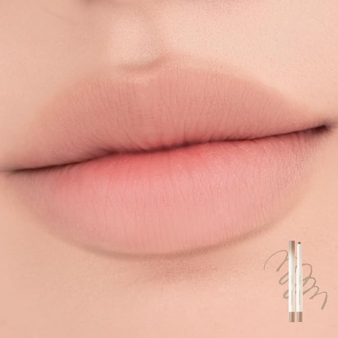 rom&nd Lip Mate Pencil 05 Taupey Shade - K-Beauty Natural Lip Contour & Liner with Built-in Blending Brush | 8-Hour Long-Lasting, Hydrating, Cool-Toned Definition for Fuller, Sculpted Lips