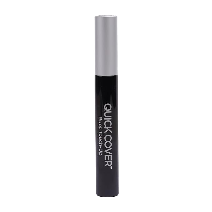 RED by KISS Quick Cover Root Touch Up Rescue (Natural Dark Brown), Mascara Natural Water-Resistant Temporary Gray Concealer Cover Up Brush for Hair Mustache & Beard, Formulated with Jojoba Oil