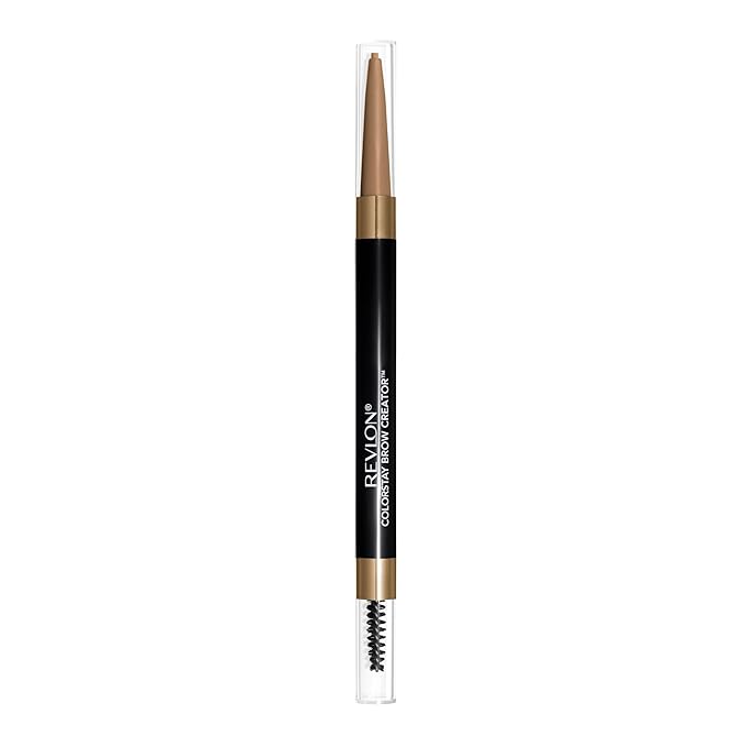 Revlon ColorStay Brow Creator, 2-in-1 Precise Eyebrow Pencil & Powder with Spoolie Brush, Waterproof & Long Lasting, 600 Blonde, 0.003 oz