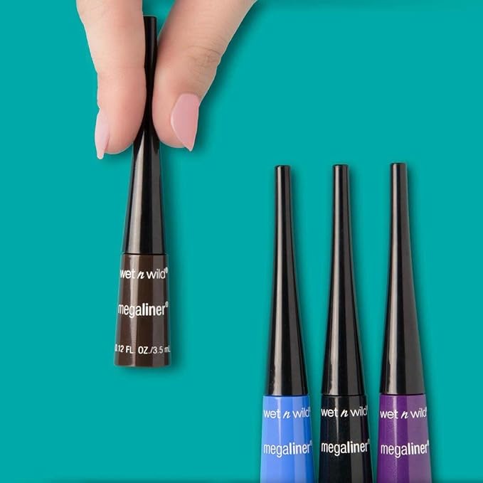 wet n wild MegaLiner Liquid Eyeliner - Dark Brown (Pack of 2)