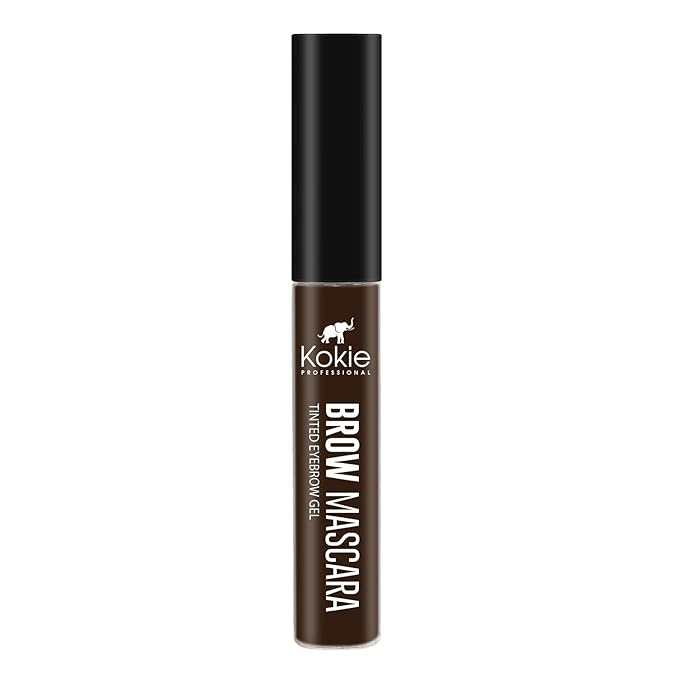 Kokie Cosmetics Brow Mascara, Dark Brown, 0.13 Ounce