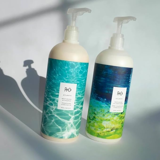 R+Co Atlantis Moisturizing B5 Shampoo and Conditioner Set – Deep Hydration & Repair for Dry, Damaged, Tired Hair – Restores Moisture, Softness & Shine – Vegan & Sulfate-Free – 33.8 oz (Pack of 2)