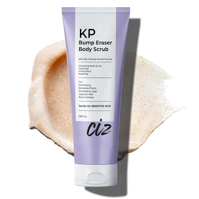 BellamiLuxx KP Bump Eraser Body Scrub: Exfoliating Keratosis Pilaris, Strawberry Skin Treatment - Smooths Rough, Bumpy, Dry Skin on Arms, Legs, Buttocks - KP Scrub Wash Helps Reduce Ingrown Hair Bumps