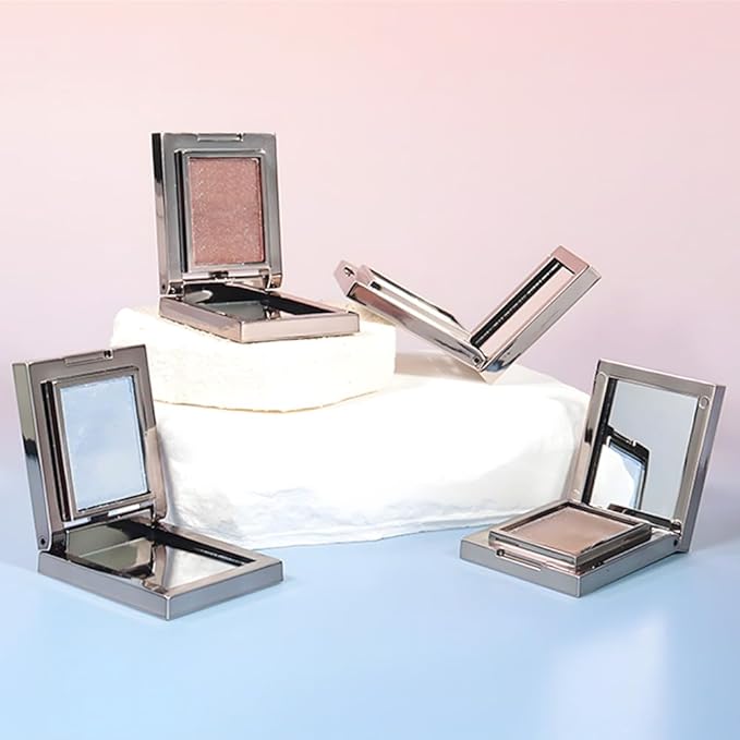 CAKAILA Taupe Mauve Shimmer Single Eye Shadow Palette Makeup with Mirror,Neutral Powder Monochrome Eyeshadow for Older Women,Waterproof Long Lasting Naturing-Looking sombras para ojos