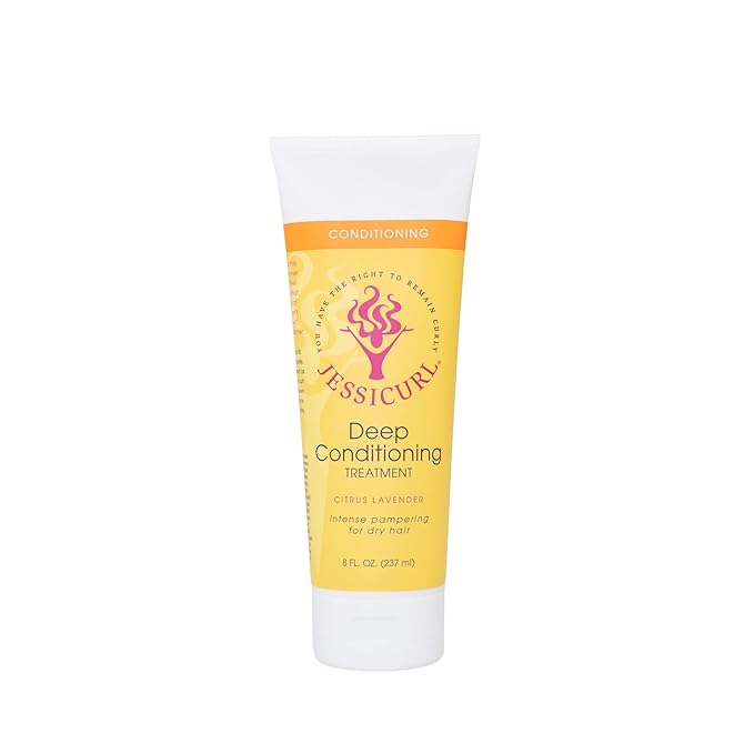 Jessicurl, Deep Conditioning Treatment, Citrus Lavender, 8 Fl oz. Deep Conditioner for Dry Damaged Hair, great Anti Frizz Hair Mask and Leave in Conditioner for Curly Hair