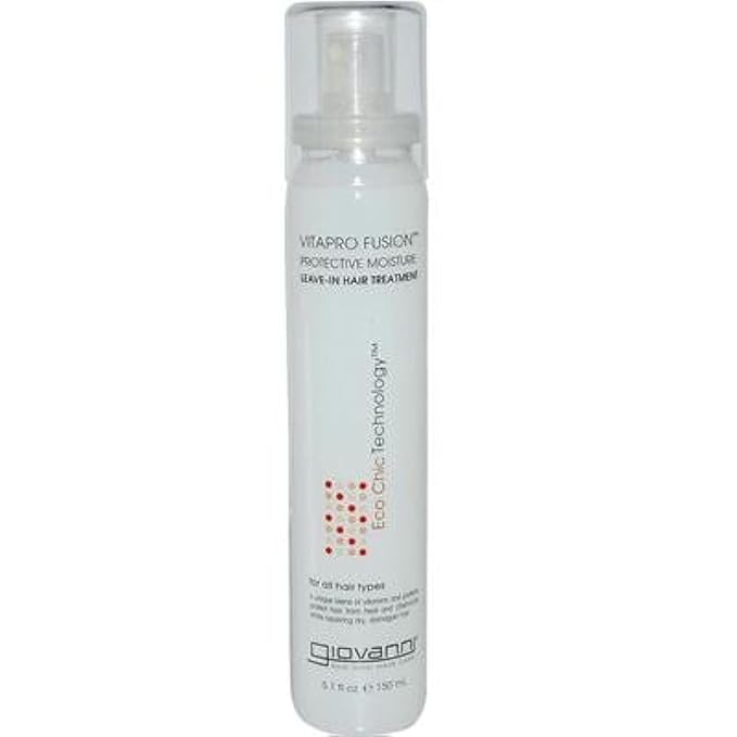 Giovanni Protective Moisture Leave-In Treatment - Leave In Conditioner Spray, Detangler, Hair Care Products for Women & Men, Curly & All Hair Types, Heat Protectant, Smooth Silk Finish - 5.1 Fl Oz