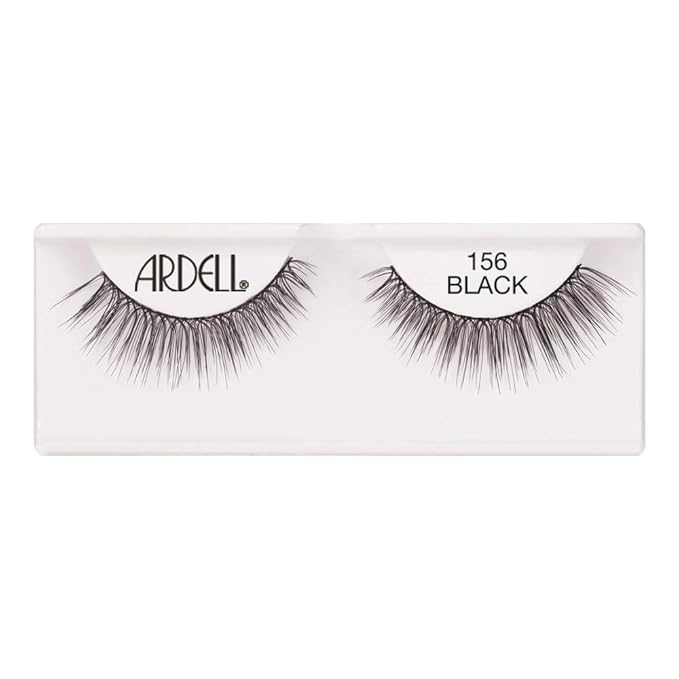 Ardell False Eyelashes, Soft Touch 156, Black - Ultra Lightweight Eyelash with Tapered Tips, Natural Looking Lashes, Eye Makeup for Women, 4 Pack