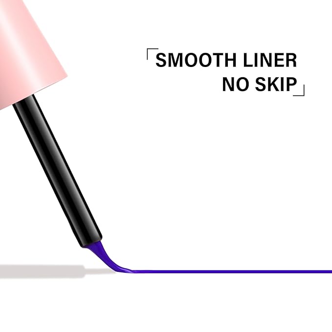Boobeen Liquid Eyeliner Pen, Colored Eye Liner Waterproof Smudge Proof, Eyeliner Ink Liner with Precision Tip for Bold Eye Looks