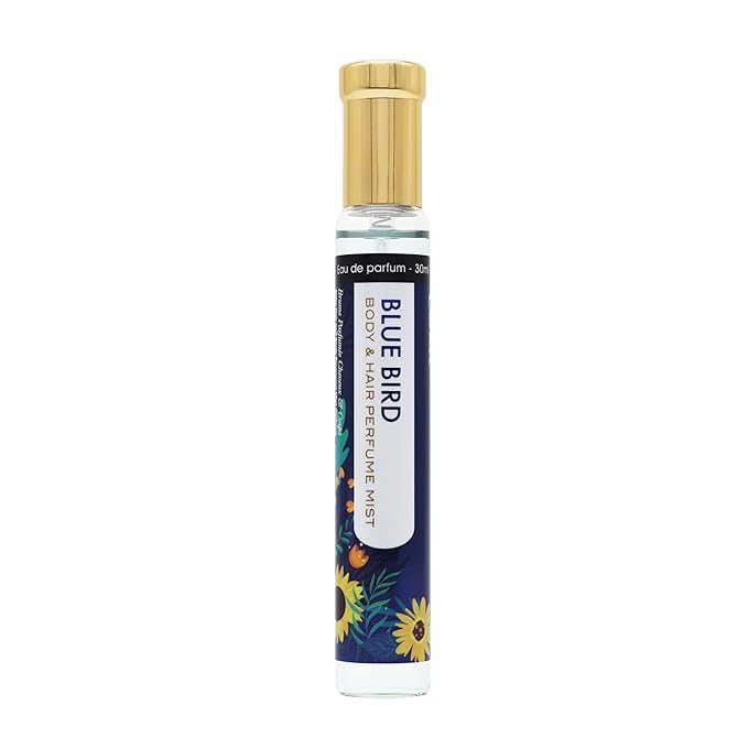 Esha Body & Hair Perfume Mist - Eau de Parfum for Women - Infused with Betaine - Juicy Orange, Pineapple, Mango with Musk and Vanilla - (BLUE BIRD)