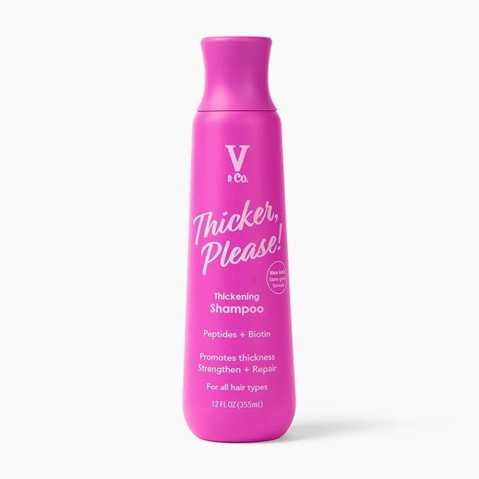 V&Co. Hair Thickening Shampoo with Peptide Technology, 12 Oz. Anti-thinning Shampoo