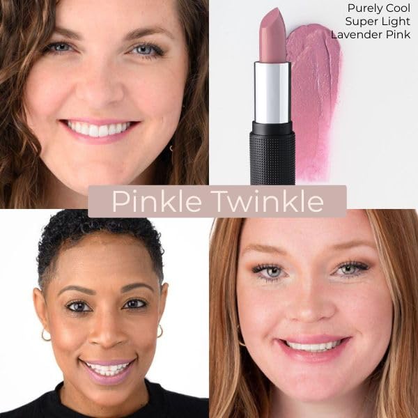 Red Apple Full Body Lipstick for Women - Vegan Gluten Free Organic Lipstick - Creamy Lip Color, Nourishing Lip Makeup w Vitamin E - COOL VERY LIGHT LAVENDER SHADE - PINKLE TWINKLE