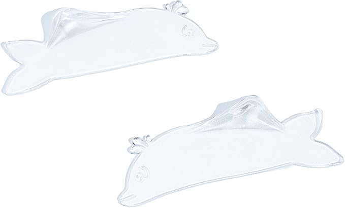 Libeauty Flat Lash Lift Shields, Ultra Thin Korean Flat Shields for Step 1 Perm/Lift, Flexible Use as Eye Patches or Lift Ribbon, Dolphin-Shaped Design for Easy Pick Up Clear
