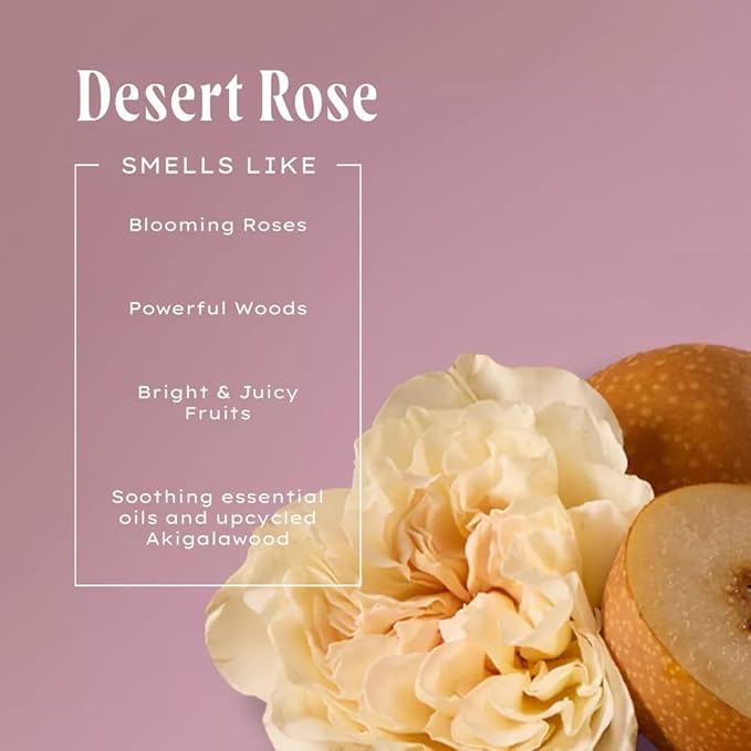 𝐁𝐞𝐢𝐧𝐠 𝐅𝐫𝐞𝐧𝐬𝐡𝐞 Desert Rose for Women's Hair, Body & Linen Mist Body Spray with Essential Oils - 5 FL OZ (Pack 01)