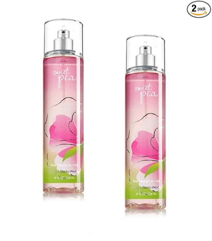 Bath & Body Works Signature Collection - Sweet Pea Fragrance Mist- 8 FL oz. Lot of 2