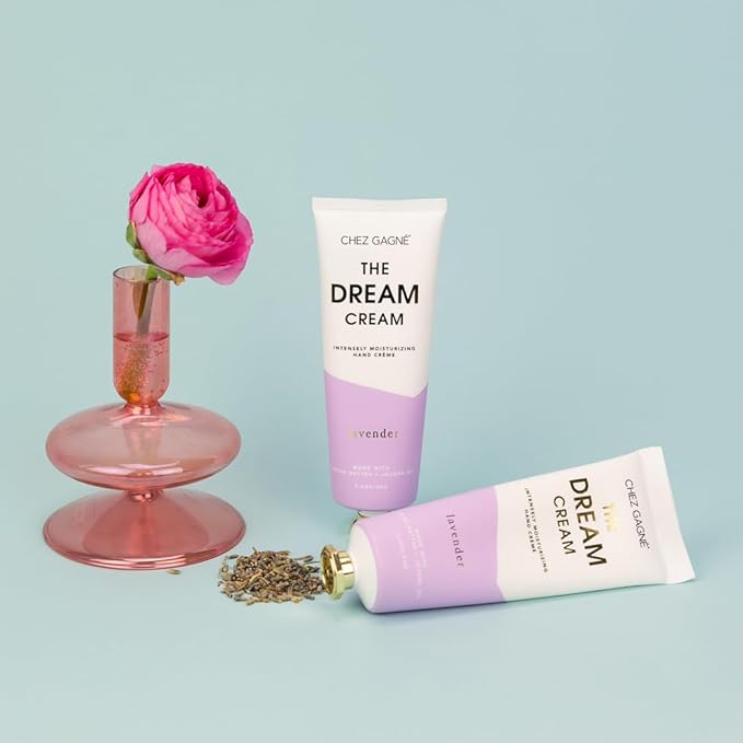 Vegan Hand Cream for Dry Hands - The Dream Cream - Lavender 3.4oz Non-Greasy Moisturizing Lotion - Made in California - Paraben, Sulfate & Phthalate Free - Self Care Gift - Mother's Day - Gift for Mom