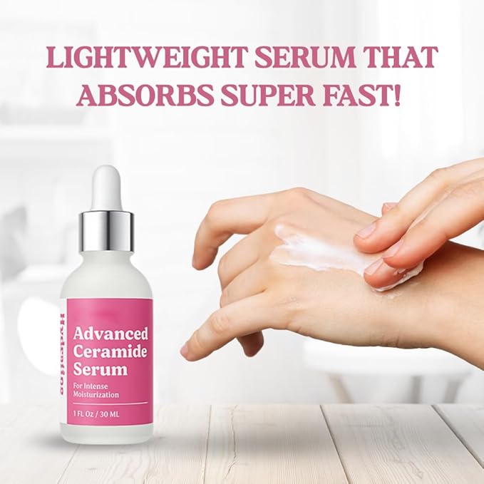 Ceramide Serum for Face - Hydrating Face Serum for Women - Anti Aging - Ceramide Barrier Repair with Centella, Vitamin A C E - Anti Aging Serums for Dry Sensitive Skin - 1 Fl Oz - 2 Pack