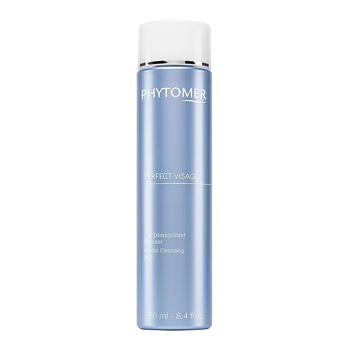 Phytomer Perfect Visage Gentle Cleansing Milk | Hydrating Daily Face Cleanser & Makeup Remover | Light, Refreshing Formula that Leaves Skin Soft, Smooth, & Supple (250 ml)