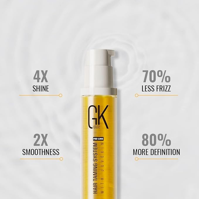 GKHAIR Smoothing Serum - 100% Pure Organic Argan Oil Hydrating Strength Shine Dry Damaged Repair Anti-Frizz Moistures Nourishment & Weightless Styling All Hair Types