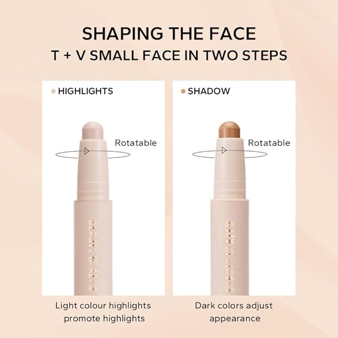 Double Head Contour Stick, Highlight & Contour Bronzer Stick, Durable And Waterproof Contouring Stick Set, Facial Makeup Contouring Face Cream﻿