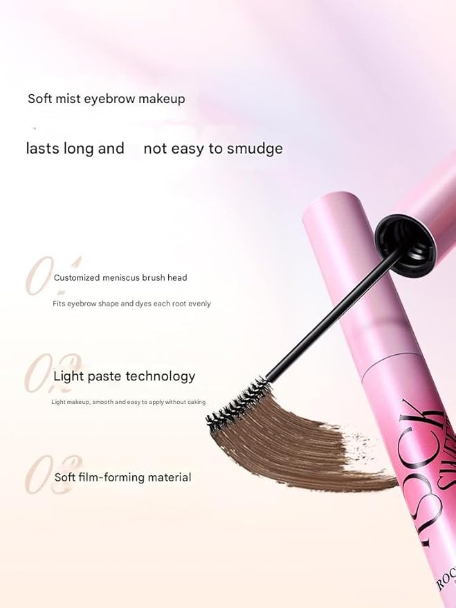 1PC Rock Sweet Eyebrow Mascara Eyebrow Concealer Color, Golden Light Brown Styling Brow Mascara, 3.5g (03#)
